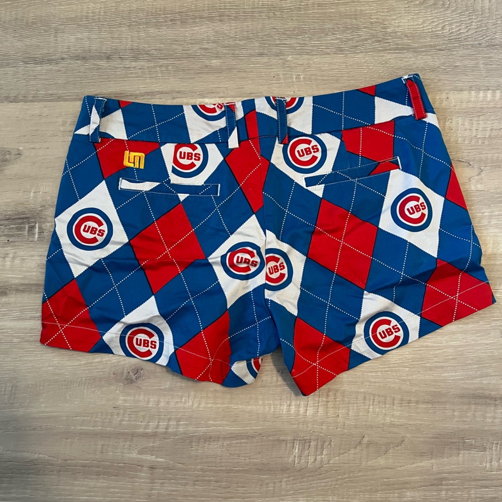 Chicago Cubs Women's Argyle Shorts - Picture 2 of 3